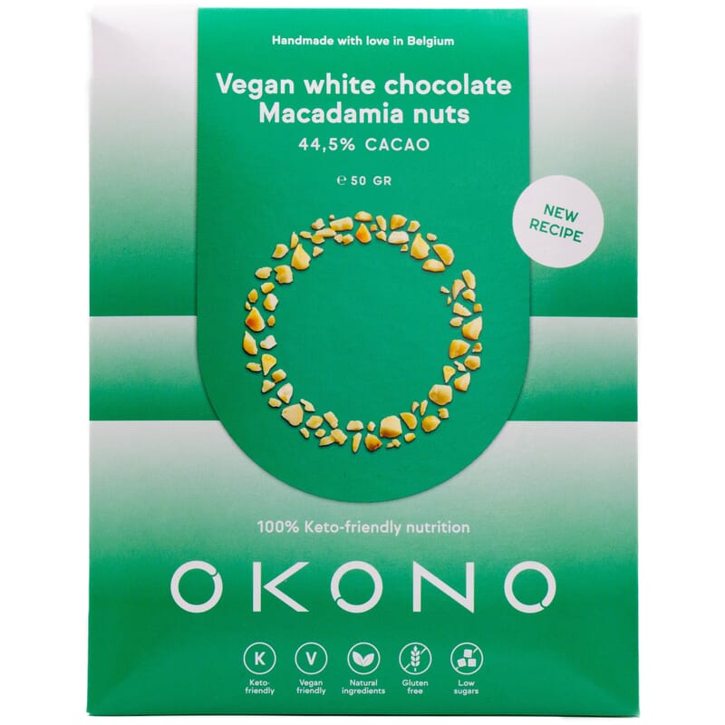 OKONO - Keto vegan white chocolate macadamia nuts
