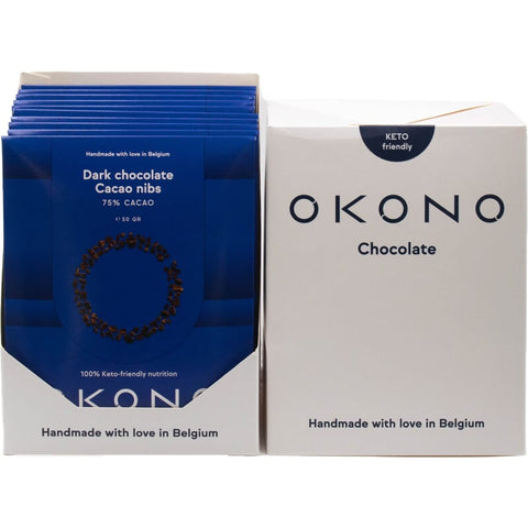 OKONO - Keto dark chocolate cocoa nibs