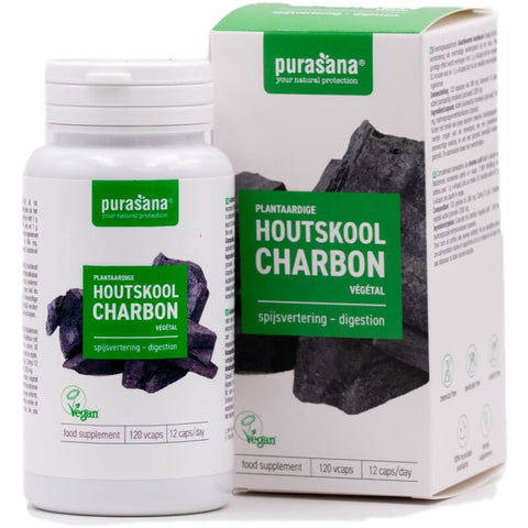 Vegetable charcoal capsules