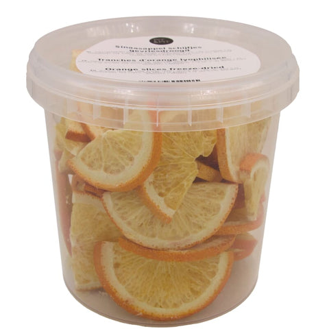 Orange slices freeze-dried