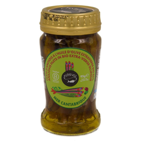 Anchovy fillets on olive oil