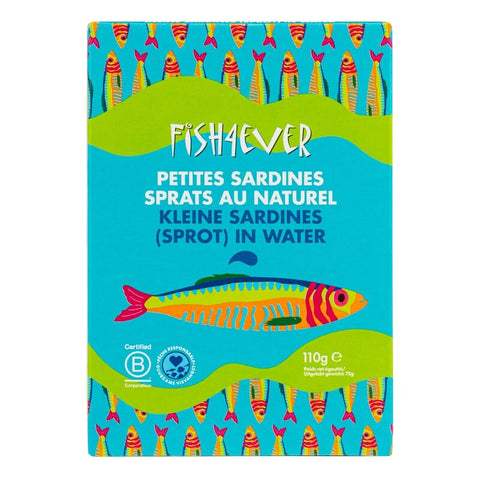 Small sardines (sprats) in water