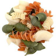 Tricolore pasta from spelt bio