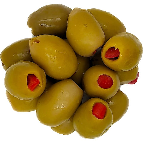 Green olives with peppers organic