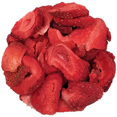 Strawberry slices freeze-dried