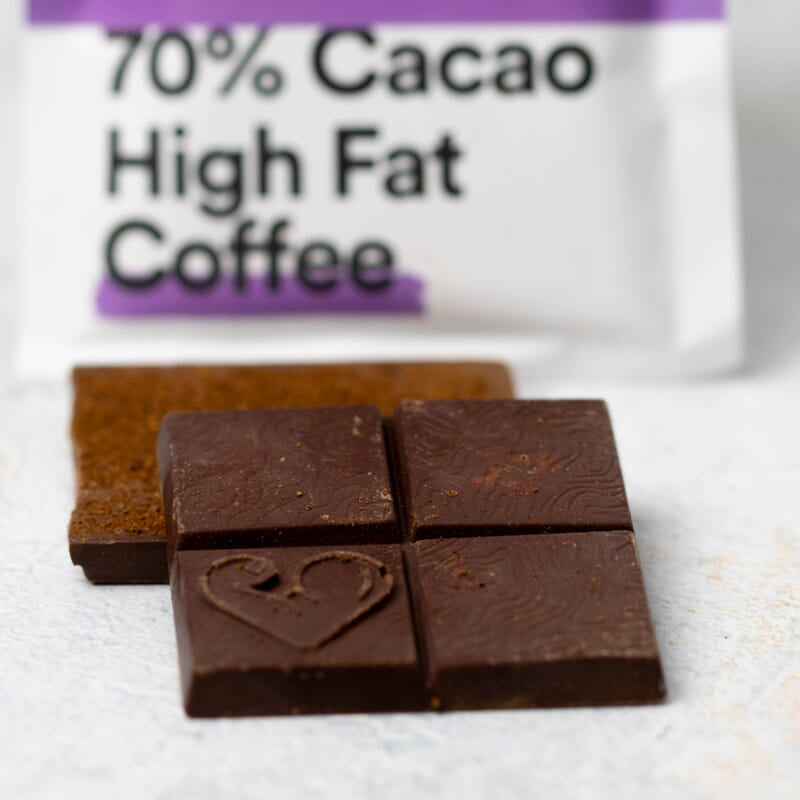Sugar free chocolate organic - dark with MCT and coffee